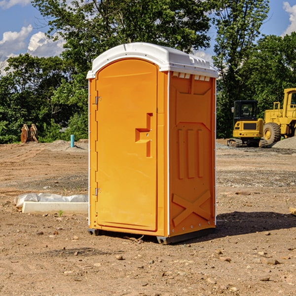 how often are the porta potties cleaned and serviced during a rental period in Edgecomb